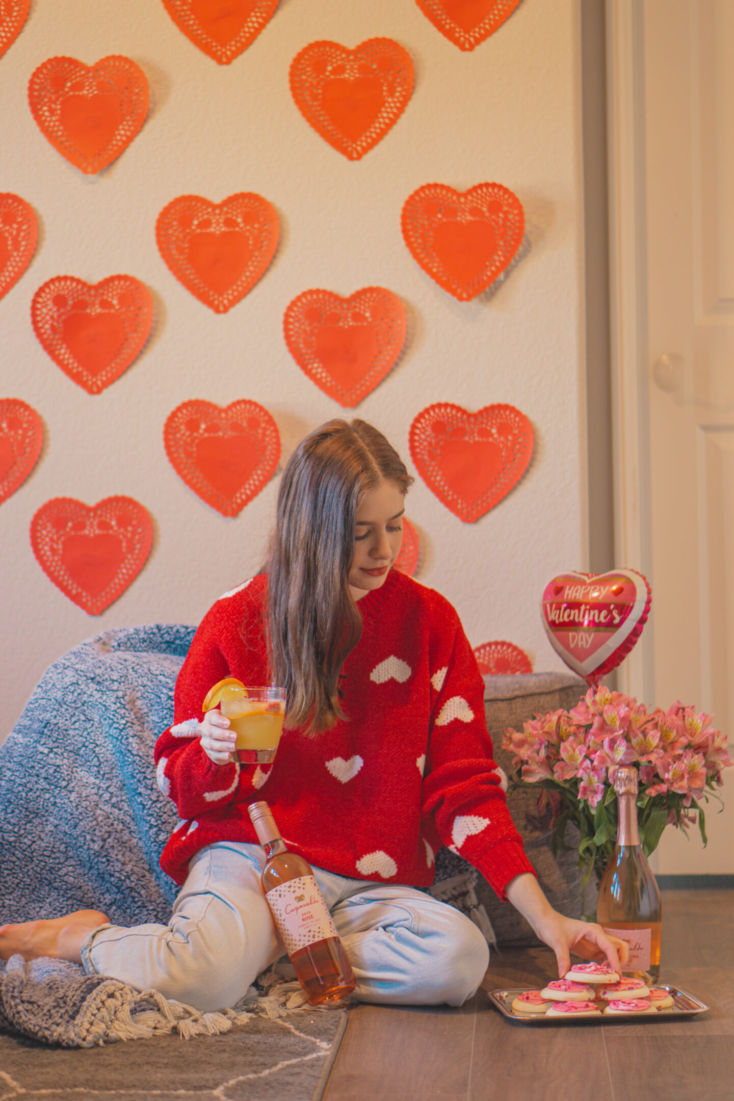 How to Host the Perfect Galentine's Day Party, Valentine's Day photoshoot ideas  - Palm Trees and Pellegrino San Diego blogger