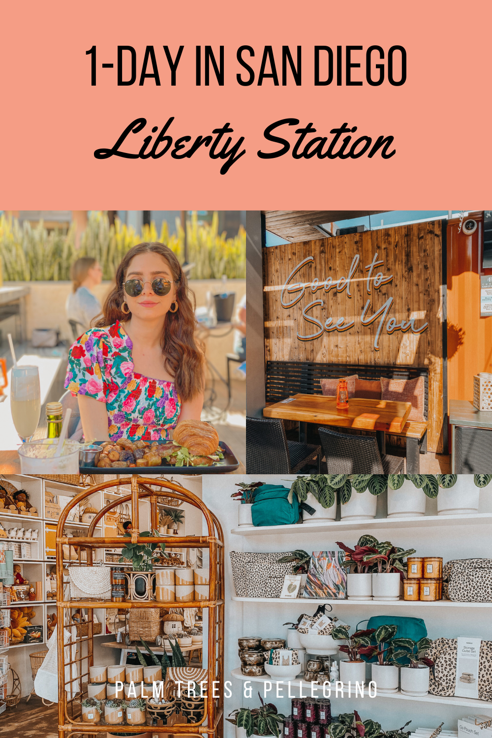 Liberty Station in Point Loma San Diego - Palm Trees & Pellegrino