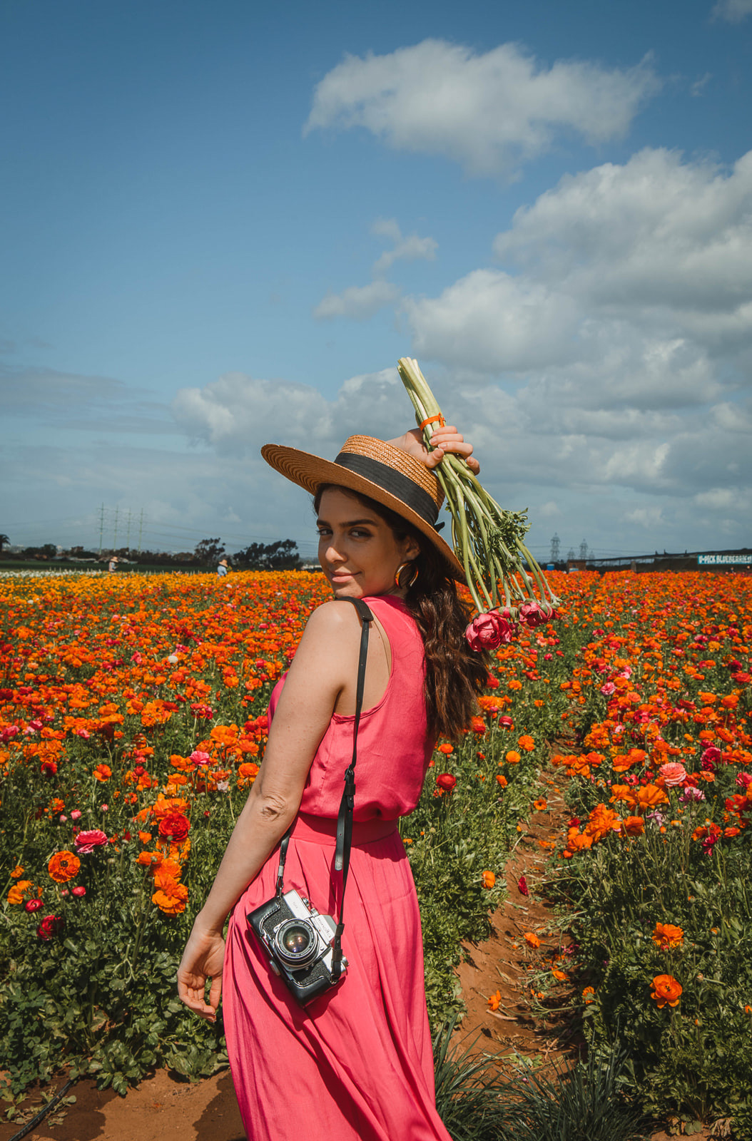 How to pose at a flower field, posing with flowers, flower field photoshoot, flower field photoshoot poses inspo, flower photoshoot - Palm Trees and Pellegrino