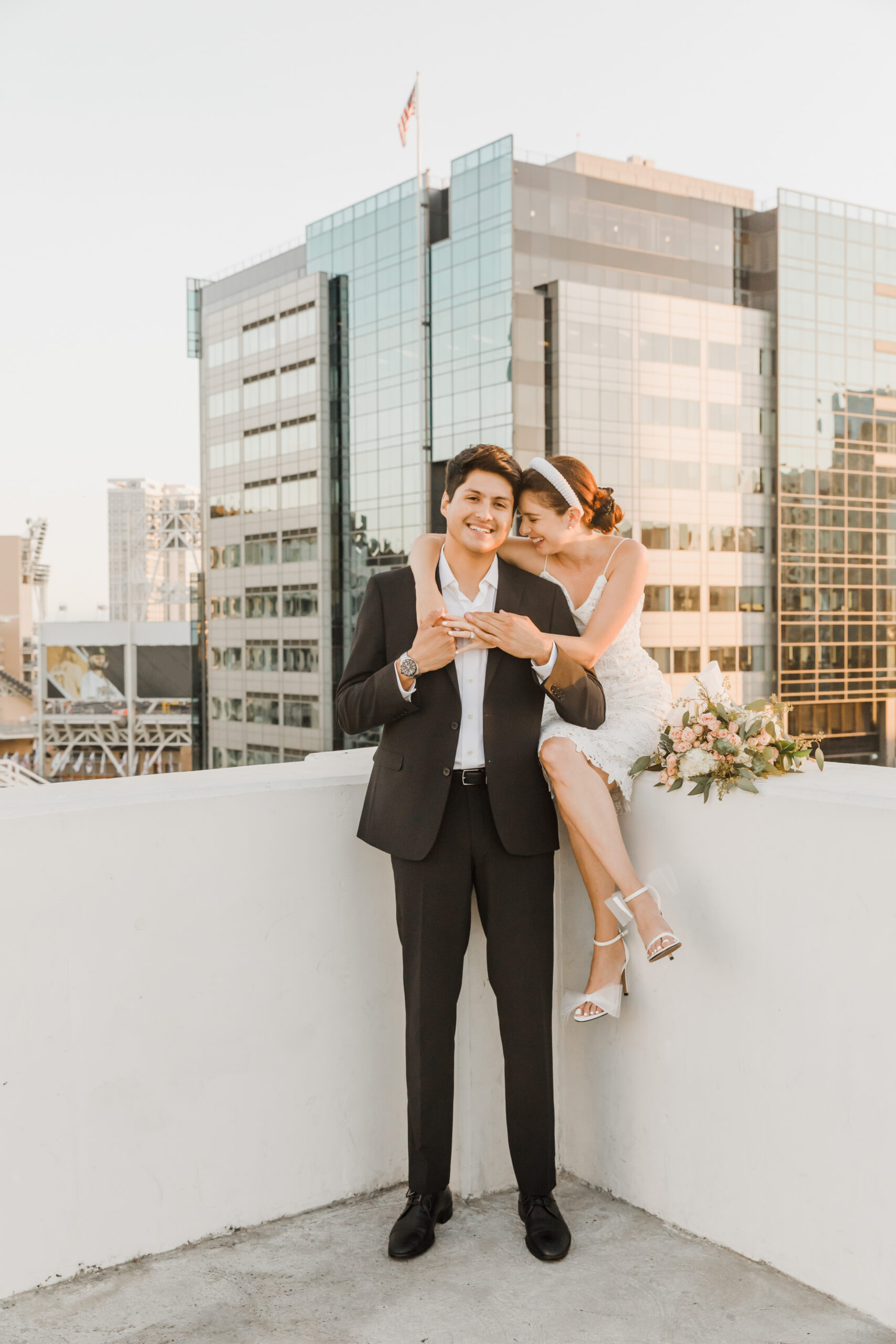 rooftop engagement photo ideas