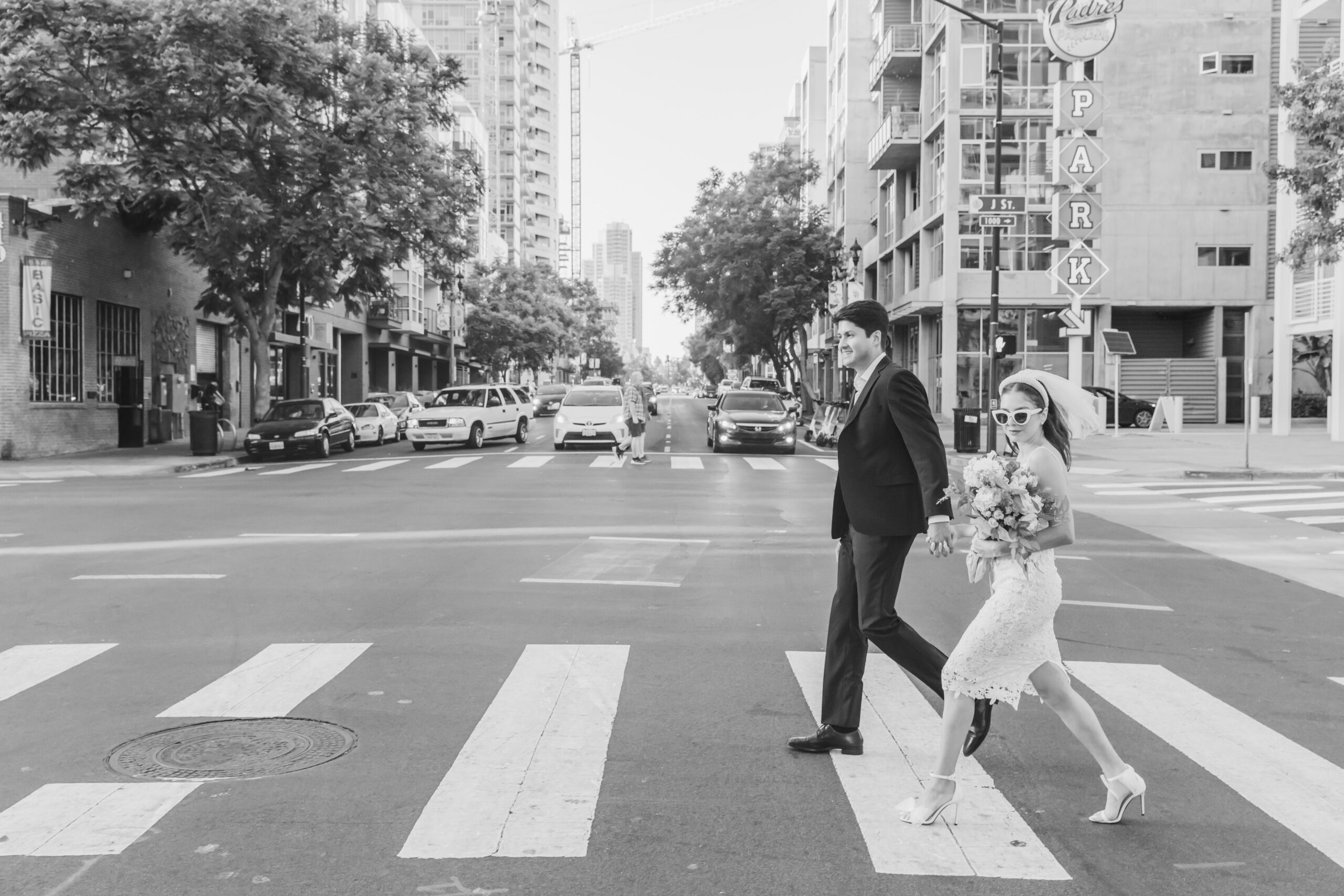 vintage city engagement photo ideas