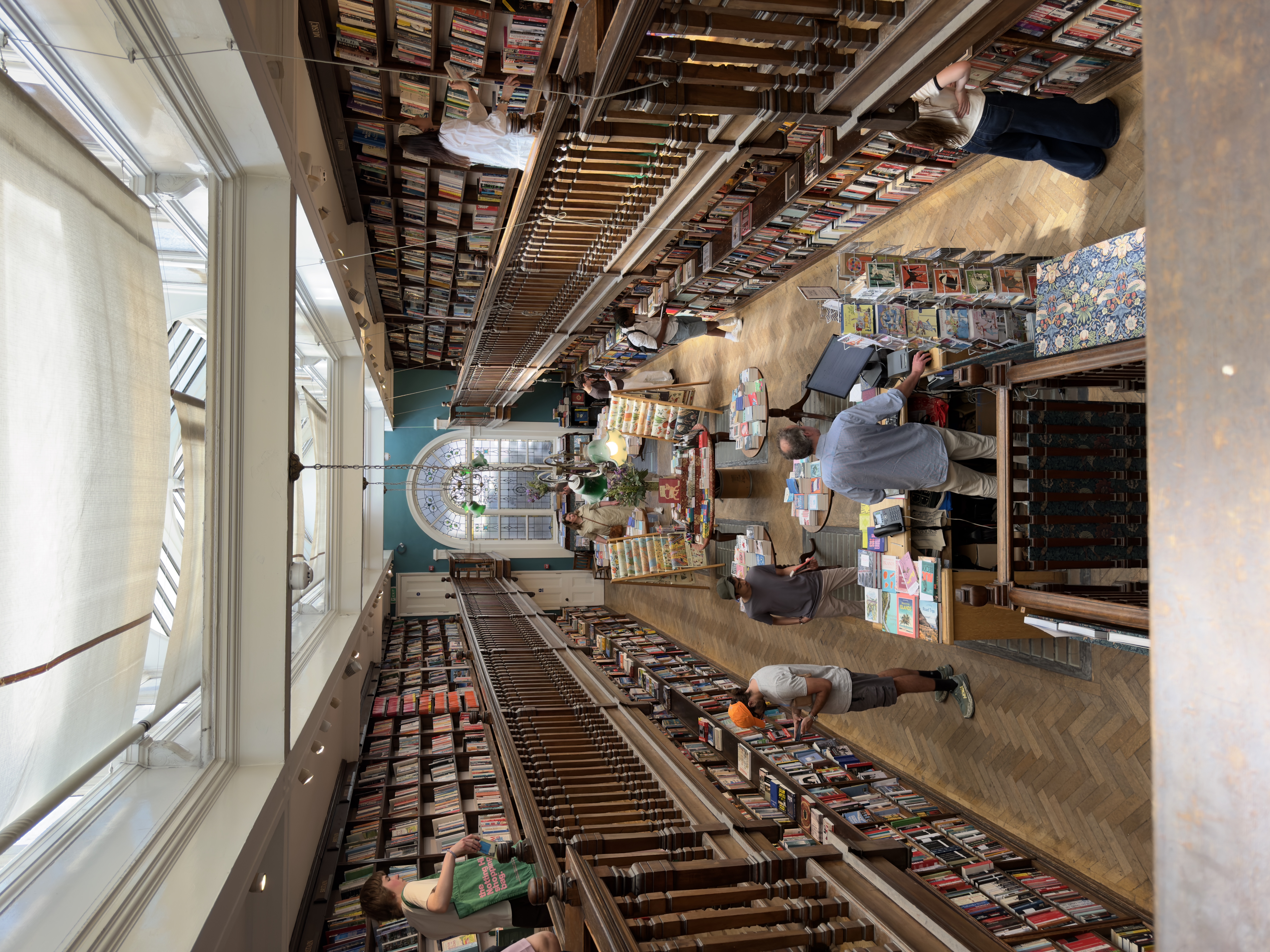 Daunt Books, Marylebone — London's iconic Edwardian travel bookshop.