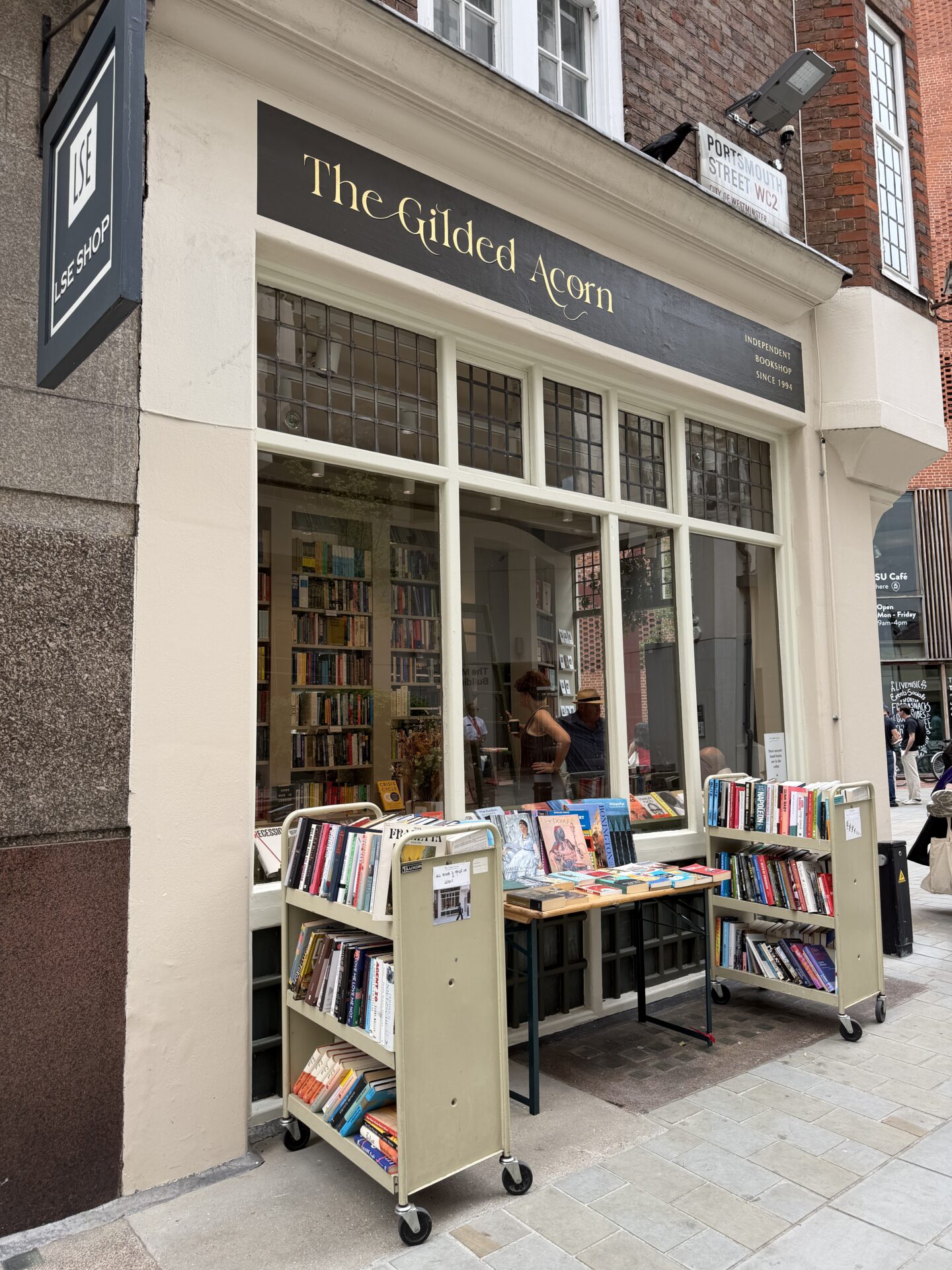 Inside The Gilded Acorn, a fiercely independent bookshop near the LSE in central London, stocked with new and secondhand books since 1994.